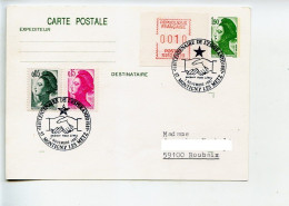 Esperanto,centenaire De L'esperanto Sur Entier Liberté Gandon,main,Montigny Les Metz 1987, LSA Vignette - Esperanto