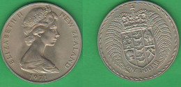 New Zealand Dollar 1971 Nuova Zelanda Nouvelle Zélande Dollar Nickel Coin C 22 - Neuseeland