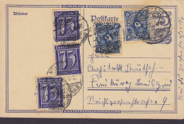 Deutsches Reich Uprated Postal Stationery Ganzsache 75 Pf. Postreiter NEUSTADT (Schwarzwald) 1923 (2 Scans) - Tarjetas