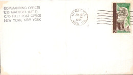 USA ETATS UNIS PLI DU NAVIRE U S S MACKEREL AT KEY WEST NAVAL STATION 1964 - Lettres & Documents