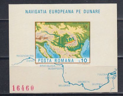 Romania 1977 Danube M/s IMPERFORATED ** Mnh (59529) - Idées Européennes