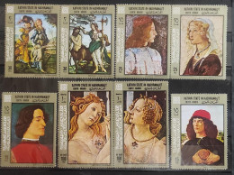 ADEN-KATHIRI  PINTUR SANDRO BOTTICELLI SERIE 8 VALORES PERF. MICHEL KN 184 M - Verenigde Arabische Emiraten