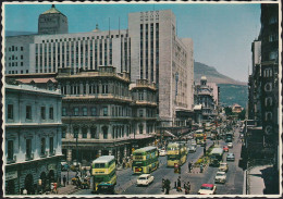 South Africa - Cape Town - Adderley Street - Modern Buildings - Cars - Double-decker Bus - VW Käfer - DKW - Opel - Afrique Du Sud