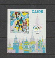 Zaire 1980 Olympic Games Moscow Bloc MNH ** - Ete 1980: Moscou