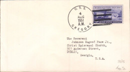 USA ETATS UNIS PLI DU NAVIRE U S S GREGORY 1951 - Storia Postale