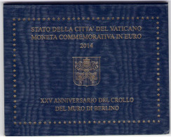 2014 Città Del Vaticano - Muro Di Berlino, 2 Euro In Folder - FDC - Autres & Non Classés