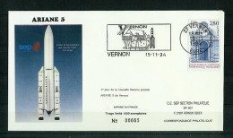 Espace 1994 - France - Frankreich LTC Y&T N°2907 - Michel N°BFS3052 - 1er Jour De La Flamme Ariane 5 à Vernon - Europe