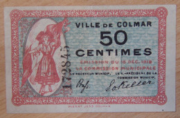 COLMAR  ( 68  Haut Rhin)  Ville De Colmar 15 Décembre 1918 SANS SERIE - Notgeld