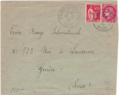 Cuise La Motte Oise 1940 > Croix Rouge De Geneve - Zensur OKW -- !! Rechte Marke Angeschnitten !! - Covers & Documents