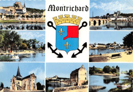 MONTRICHARD Le Donjon Et L Eglise Sainte Croix Le Pont Sur Le Cher La Plage Vue De La Plage 31(scan Recto-verso) MA634 - Montrichard