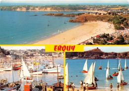 ERQUY La Plage De Caroual Et La Pointe De La Heussaye Le Port Et L Ecole De Voile 8(scan Recto-verso) MA661 - Erquy