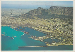 South Africa - Cape Town - Table Mountain - Harbor - Aerial View - Nice Stamp - Afrique Du Sud