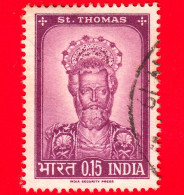INDIA - Usato - 1964 - Statua Di S. Tommaso (Cattedrale Di Ortona, Chieti) - St. Thomas, Apostle Ortona Cathedral - 0.15 - Usados