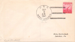 USA ETATS UNIS PLI DU NAVIRE U S S WEST VIRGINIA 1941 - Lettres & Documents