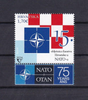 CROATIA 2024,15th ANNIVERSARY OF CROATIA'S MEMBERSHIP IN NATO,75 YEARS NATO, MNH - Croacia