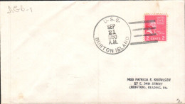 USA ETATS UNIS PLI DU NAVIRE U S S BURTON ISLAND 1950 - Cartas & Documentos