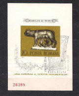 Roumanie Romania 1975 Yvertn° Bloc 119a (°) Oblitéré Sans Gomme Cote 300 € Louve Du Capitole - Blocks & Sheetlets