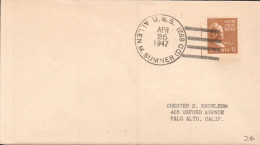 USA ETATS UNIS PLI DU NAVIRE U S S ALLEN M. SUMNER 1947 - Storia Postale