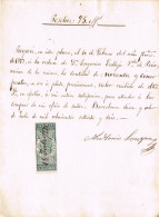 54784. Documento De Pagaré De BARCELONA  1876. . Sello Fiscal GIRO, Impuesto Guerra - Fiscales