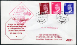 Madrid - Edi O 2347+2394+2395 + Mat "Avión 13/12/79 Madrid AP" + Marca "Visita De SSMM Los Reyes De España...." - Cartas & Documentos