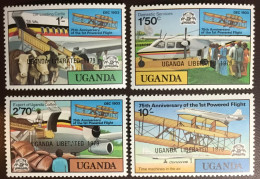 Uganda 1979 Powered Flight Liberated Overprint MNH - Ouganda (1962-...)