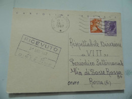 Cartolina Postale Viaggiata Da Bari A Roma "Direzione VITTORIOSO" 1967 - 1961-70: Marcofilie