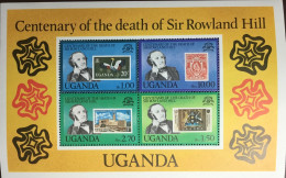 Uganda 1979 Rowland Hill Minisheet MNH - Uganda (1962-...)