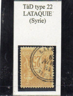 BFE - N° 92 Obl TàD Type 22 Lataquie (Syrie) - 1876-1898 Sage (Type II)