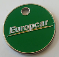 Jeton De Caddie - EUROPCAR - Location De Voitures - En Métal - (1) - - Moneda Carro