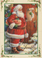 PAPÁ NOEL NAVIDAD Fiesta Vintage Tarjeta Postal CPSM #PAK835.ES - Santa Claus