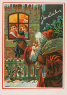 PAPÁ NOEL NIÑO NAVIDAD Fiesta Vintage Tarjeta Postal CPSM #PAK299.ES - Santa Claus