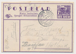 Postblad Camp Lampersari Semarang Neth. Indies - Den Haag 1945 - Netherlands Indies