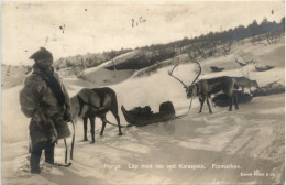 Norge - Lap Med Ren Ved Karasjokk - Finmarken - Norvegia