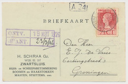 Firma Briefkaart Zwartsluis 1926 - Scheepsbetimmering - Masten - Ohne Zuordnung