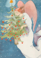 ANGELO Buon Anno Natale Vintage Cartolina CPSM #PAJ332.IT - Engel