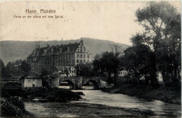 Hann. Münden, Partie An Der Werra Mit Dem Schloss - Hannoversch Münden