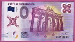 0-Euro UE09CO Polymer Ausgabe Collector 2017 PORTE DE BRANDEBOURG BERLIN DEUTSCHLAND - Essais Privés / Non-officiels