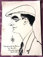 Croquis Dessin Championnat De France De Boules Casablanca 1951 / Charles Lechat / 26 X 35,5 CM - Zeichnungen