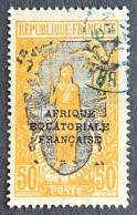 FRCG098U2 - Bakalois Woman Overprinted AEF - 50 C Used Stamp - Middle Congo - 1925 - Oblitérés