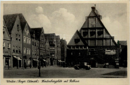 Weiden, Hindenburgplatz Mit Rathaus - Weiden I. D. Oberpfalz