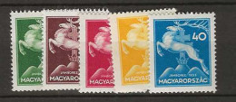 1933 MH Hungary Mi 502-10 - Unused Stamps