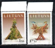 LITHUANIA LITUANIA LIETUVA 2001 CHRISTMAS NATALE NOEL WEIHNACHTEN NAVIDAD COMPLETE SET SERIE COMPLETA MNH - Litauen