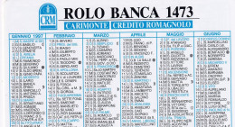 Calendarietto - CRM - Rolo Banca - Credito Romagnolo - Anno 1997 - Tamaño Pequeño : 1991-00