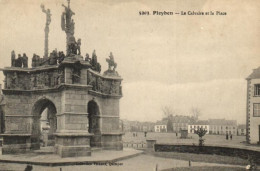 29 - Finistère - Pleyben - Le Calvaire Et La Place - 6385 - Pleyben