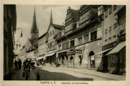 Saalfeld, Saalstrasse Mit Stadt-Apotheke - Saalfeld