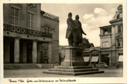 Weimar, Goethe- Und Schillerdenkmal Am Nationaltheater - Weimar