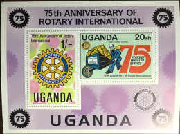 Uganda 1980 Rotary Minisheet MNH - Uganda (1962-...)