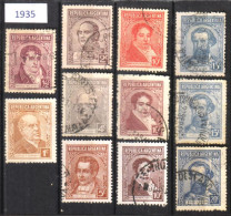 Argentine - 1935 Mariano Morembo - 11 Timbres - Gebruikt