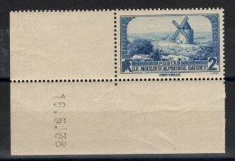 YV 311 N** MNH Luxe Avec Petit Coin Daté, Moulin Alphonse Daudet , Cote 7+ Euros - Unused Stamps