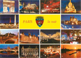 75 - Paris - La Nuit - Multivues - CPM - Voir Scans Recto-Verso - Multi-vues, Vues Panoramiques